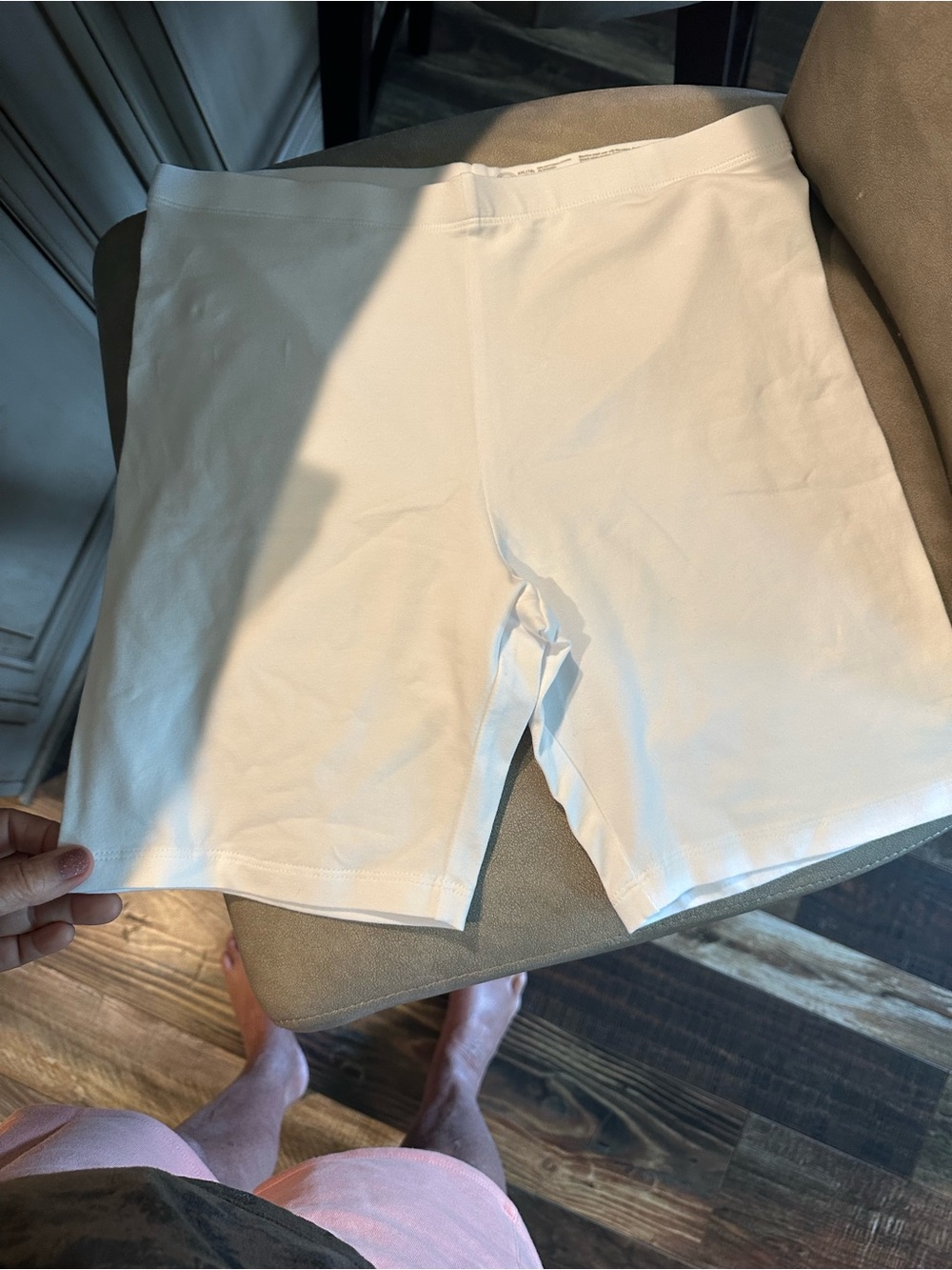 White Women’s Stretch Bike Shorts